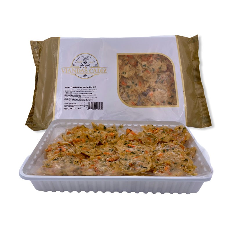 Tortillitas de camaron mini 15/20 gr/und caja 3kg