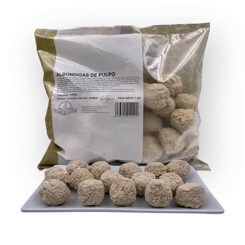 Albóndigas de pulpo caja 3X1kg